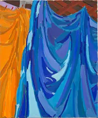 Sheets by Lynne Mapp Drexler, 1981, oil on canvas, sold Sep 2024