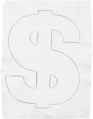 Andy Warhol, Dollar Sign, 1981, graphite on HMP paper