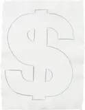 Andy Warhol, Dollar Sign, 1981, graphite on HMP paper