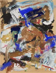 Untitled by Michael Goldberg, 1956-1957, oil on paper, sold Sep 2024