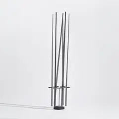 George Rickey, Column of Six Lines with Gimbals, 1975, steel on marble base