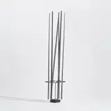 George Rickey, Column of Six Lines with Gimbals, 1975, steel on marble base