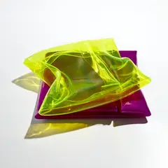 Mimi Herbert, Quasar, 2022, formed acrylic, in 2 parts