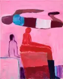 Katherine Bradford, Olympiad, 2018, acrylic on canvas