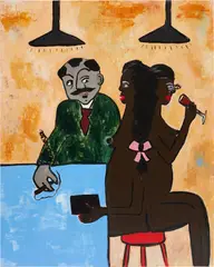 Cassi Namoda, Bar Mundo at 12AM, 2020, acrylic on canvas