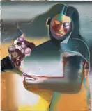 Katherina Olschbaur, Grapes, 2020, oil on canvas