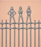 Emily Ludwig Shaffer, New Fence Finials, 2021, acrylic on canvas