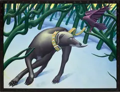 Austin Harris, What Is It You’re Chasing?, 2020, oil on panel and latex paint, in artist's made poplar frame