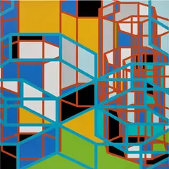 Sarah Morris, Bonaventure [Los Angeles], 2004, household gloss paint on canvas