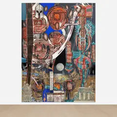 Lari Pittman, Untitled #16, 2003, matte oil, aerosol lacquer and cel-vinyl on gessoed canvas over wood panel