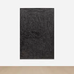 Cosmic Slop "Laugh Out Loud" by Rashid Johnson, 2012, black soap and wax, sold Sep 2024