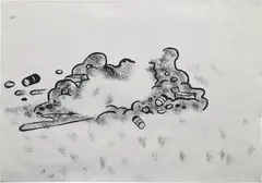 Garbage Drawing #43 by Mike Kelley, 1988, acrylic on paper, offered Sep 2024