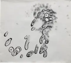Garbage Drawing #46 by Mike Kelley, 1988, acrylic on paper, offered Sep 2024