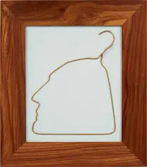 Hanging Man (Gold) by Ai Weiwei, 2009, gold and porcelain in wood artist's frame, sold Sep 2024