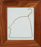 Ai Weiwei, Hanging Man (Gold), 2009, gold and porcelain in wood artist's frame