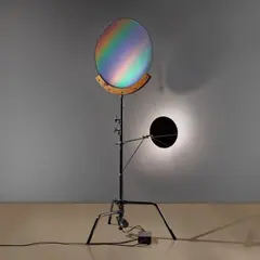 Ólafur Elíasson, Holo lamp, 2005, stainless steel, holo lens, mirror and light