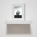 John Gerrard, Smoke Tree IV, 2006, simulation with artist's Corian frame and Corian console table