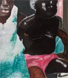 Devin B. Johnson, Hush Now..., 2019, oil, oilstick and spray paint on canvas