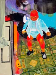 Veronica Fernandez, In Flight, 2021, acrylic, oil and oilstick on canvas