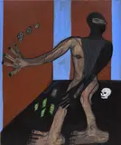 Marcus Jahmal, Thief in the Night, 2019, acrylic on linen