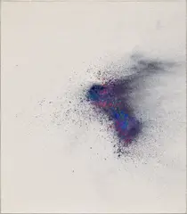 O.T. by Thilo Heinzmann, 2013, oil and pigment on canvas with Plexiglas cover, sold Sep 2024
