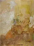 Willa Wasserman, Still life, daffodil, lilac, sharps, painting, 2021, oil on brass