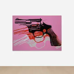 Andy Warhol, Gun, 1981-1982, synthetic polymer paint and silkscreen ink on canvas
