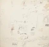 Cy Twombly, Crimes of Passion I, 1960, lead pencil, wax crayon and oil on canvas
