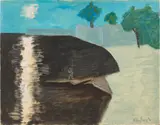 Milton Avery, Moon over Miami, 1959, oil on canvasboard