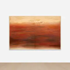 Emmi Whitehorse, Standing Water, oil on paper mounted to canvas