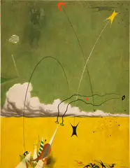 Messages Through Atmosphere by Herbert Bayer, 1942, oil on canvas, sold Nov 2024