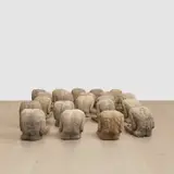 Magdalena Abakanowicz, 21 Backs, 1982, burlap with resin
