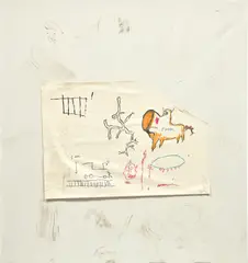 Jean-Michel Basquiat, Arteries of the Left Arm, 1983, acrylic, oilstick and paper collage on canvas