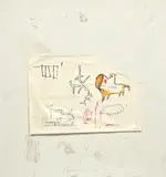 Jean-Michel Basquiat, Arteries of the Left Arm, 1983, acrylic, oilstick and paper collage on canvas