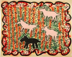 Keith Haring, Untitled, 1980, ink and spray paint on paper