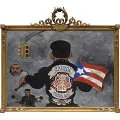 Martin Wong, El Caribe, 1988, acrylic on canvas, in artist's found frame
