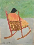 Milton Avery, Red Rocker, 1962, oil on canvasboard