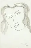 Henri Matisse, Visage de jeune fille, charcoal on paper
