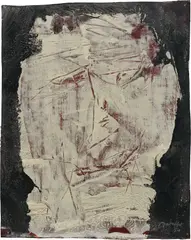 Tête pensive by Jean Dubuffet, oil on canvas laid on panel, offered Nov 2024