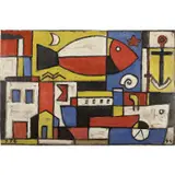 Joaquín Torres-García, Construcción (boceto para el mural de Saint Bois), 1944, oil on cardboard