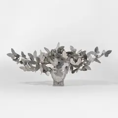 Mariposas Plateadas III by Manolo Valdés, 2011, aluminum, sold Nov 2024