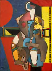 Richard Lindner, Untitled, 1956, oil on canvas