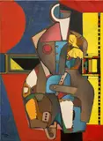 Richard Lindner, Untitled, 1956, oil on canvas