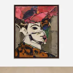 Manolo Valdés, Arielle, 2007, oil and burlap collage on burlap