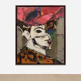Manolo Valdés, Arielle, 2007, oil and burlap collage on burlap