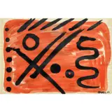 Alexander Calder, Line of Seven, 1962, gouache and ink on paper