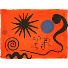 Untitled by Alexander Calder, 1947, gouache and ink on paper, sold Nov 2024