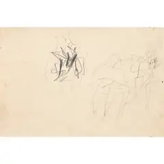 Two Women by Willem de Kooning, 1950–1952, pencil on paper, offered Nov 2024