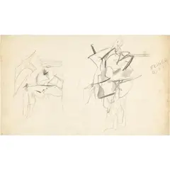 Two Women by Willem de Kooning, 1950–1952, pencil on tracing paper, offered Nov 2024