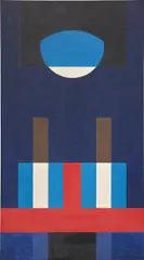 Herbert Bayer, Moon and Structure, 1944–1959, oil on canvas
